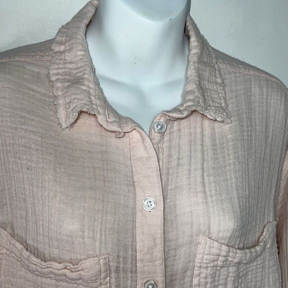 URBAN OUTFITTERS Pink Rose Gauzy Blouse-M - Picture 4 of 11